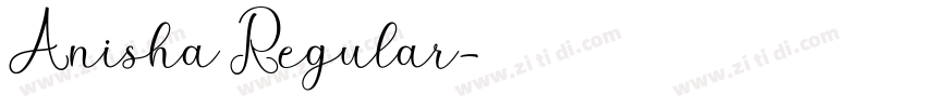 Anisha Regular字体转换